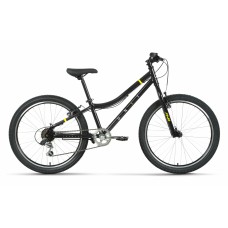 Велосипед FORWARD UNIT 1.0 24" рост. 12" 2023, черный/желтый