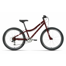 Велосипед FORWARD UNIT 1.0 24" рост. 12" 2023, темно-красный/белый
