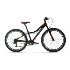 Велосипед FORWARD TWISTER 1.0 24" рост. 12" 2023, черный/оранжевый