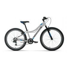Велосипед FORWARD TWISTER 1.0 24" рост. 12" 2023, серебристый/синий