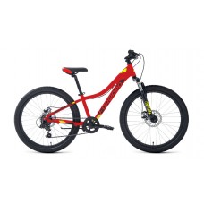 Велосипед FORWARD TWISTER 24" 2.0 D рост. 12", красный/ярко-зеленый