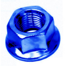 Гайка на ось Ф3/8",с юбкой, из AL 7075, синяя.