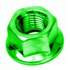 Гайка на ось Ф3/8",с юбкой, из AL 7075, зеленая.