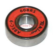 Подшипник ABEC-9 высокопрецизионный для колеса самоката, оранжевый сальник.