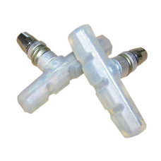 Колодки для V-brake, для триала, прозрачные, резьбовые, PLASMATIC