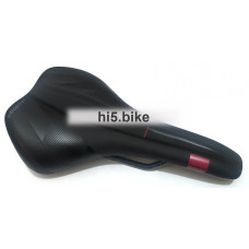 Седло AKERO AGX  для GRAVEL, 255х150мм, рельсы T2.0, чёрное c красной графикой, 225г. Без уп