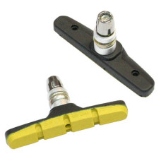 Колодки для V-brake, длина 70мм, чёрно-жёлтые.