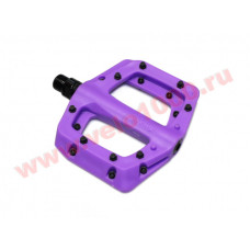 Педали нейлон 108х108х21мм, промподш + DU, ось cr-mo 9/16", сменные шипы, 296г, фиолетовые, инд уп