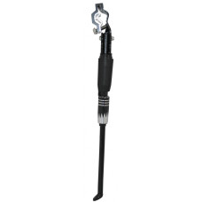 Подножка алюминиевая на перо, телескопическая 24"-28",  регулируемая. Чёрная.