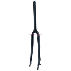Вилка 27.5" , 1-1/8", нерезьбовая, штырь и перья Cr-Mo, изогнутые, диск IS,  черная.