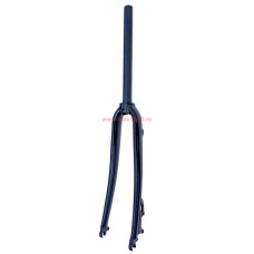 Вилка 700C, 1-1/8", нерезьбовая, штырь - cr-mo, перья АL 7005, изогнутые, диск IS,  черная.