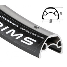 Обод для Dirt Jump, 26", 559х26мм, 32отв, A/V, чёрный, для ДТ, V-brake, пистон, 530г
