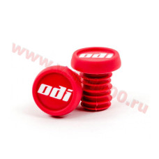 Грипстопы пластиковые"пробки" красные, логотип ODI, пара.