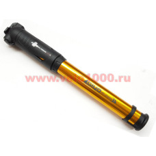 Насос алюм золотистый, 120psi (8 атм), с манометром в выдвижном шланге, А/V, F/V.