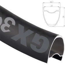 Обод двойной 700C, 622x23мм, 32отв. Высота 30мм, F/V, под диск, чёрный. Tubeless Ready, 482г