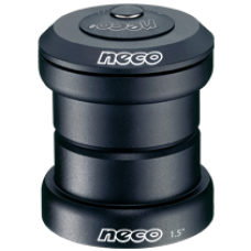 Рулевая колонка для рам 1-1/2" под вилку 1-1/8", чашки алюм, промп NHB-15, черная, инд уп.