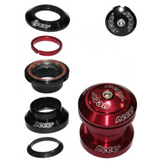 Рулевая, 1-1/8", A-Head, красная для МТВ, ATB, алюм+сталь, картридж подшипники СВВ-21.