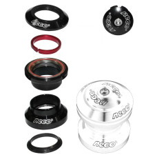 Рулевая, 1-1/8", A-Head, белая для МТВ, ATB, алюм+сталь, картридж подшипники СВВ-21.