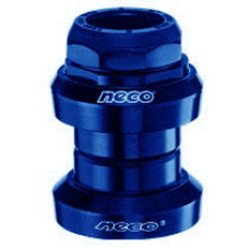 Рулевая колонка, 1-1/8", резьбовая, синяя, для MTB, ATB, самокатов, подшипники:шариковый + игольчатый, водостойкая.