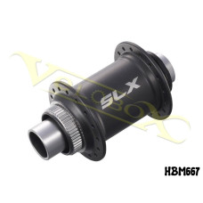 Втулка передняя DEORE SLX 32 отв, чёрная, Center lock, OLD 110мм, под ось 20мм, без уп.