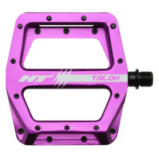 Педали алюм CNC,  105х105х17мм, фиолетовые, ось cr-mo Ф9/16", 2 промподш + DU Igus, 22 сменных шипа. 430г. Инд уп