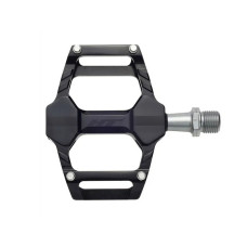 Педали алюм CNC  68х83,5х17мм чёрные, ось cr-mo Ф9/16", промподш + DU, 8 сменных шипов. 260г. Инд уп