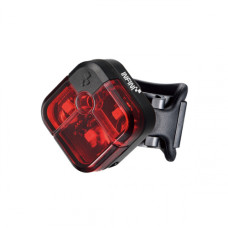 Фонарь квадратный красный, 3 ярких светодиода, 2 режима, 2 батарейки CR2032. 25г