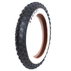 Покрышка 12"х1/2x2-1/4", чёрная/белая стенка.