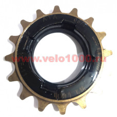 Трещотка 1/2"х1/8"х16Т, резьба 1.375"-24T, для e-bike, 4 шлица, термостойкая до 150°, чёрн/золотая, без уп.