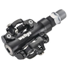 Педали, алюминий, ось Cr-mo, 81х65х34мм, 318г, чёрные, шипы 98A/Shimano 51, инд.уп.