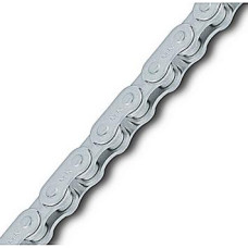 Цепь 1/2"x1/8", 112 зв, 1 скор, усиленная втулками на пинах, нерж покрытие, серая, инд уп.