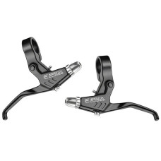 Ручки тормоза для V- brake, кованный алюминий, под 2 пальца, 176г, серебристо-черные.
