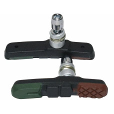 Колодки для V-brake, длина 72мм., всепогодные, коричн-чёрно-зелёные. Инд уп