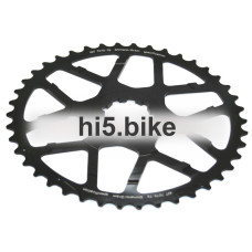 Звезда на кассету Shimano, 42T с проставочным кольцом, черная.
