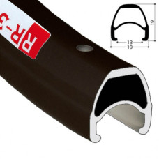 Обод  20"x1-1/8" (451x13мм) 28отв, высота 19мм, F/V, шлиф стенки, черный. 291г