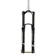 Вилка 27.5", шток 1.5"/1-1/8" конич, ход 160мм, черная блестящая, регулир 2-х скор компрессии и скорости отскока, жёсткости возд пруж, корона полая, перья магниевые, ноги ø36мм черные, ось ø20мм, для ДТ РМ.