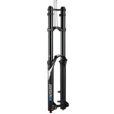 Вилка 27.5", 2x-коронная, шток AL 1.5"/1-1/8" конич, ход 200мм, воздушная пружина, PCS картридж с регулир 2-х скор компрессии и скор отскока, ноги ø38мм чёрные, штаны магниевые чёрные, корона полая, ось ø20мм, для ДТ РМ 203мм, 2845г.