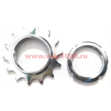 Звезда 14Тx1/8" калёная сталь, резьба 1,37"х24t. С lock-ring. Для TRACK, FIX, Single Speed.