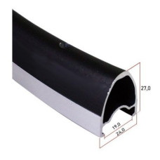 Обод двойной 700С, 622х19мм, 28отв, F/V, шлиф cтенка, TUBELESS, чёрный