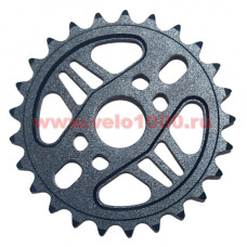 Звезда передняя 1/8"х25Т, черная, алюм.
