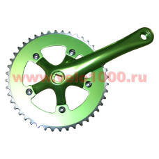 Шатуны 44T, под квадрат, 170mm, зелёный лайм