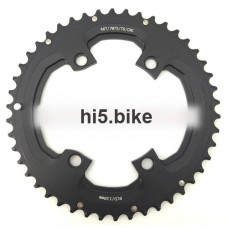 Звезда передняя 46Т, на 4-х лапку BCD110мм,  для 9-12 скор, AL7075 фрезеров, черная.