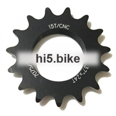 Звезда 15Тx1/8" AL7075, резьба 1,37"х24t для TRACK, FIX, Single Speed. Черная