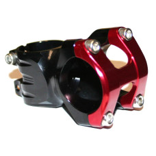 Вынос  1-1/8", L-100mm, +/-6°, руль ф31,8мм, черный, красная крышка. 123 г