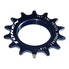 Звезда 14Тx1/8" AL7075 черная, резьба 1,37"х24t для TRACK, FIX, Single Speed.