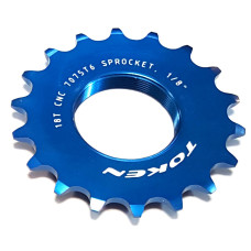 Звезда 18Тx1/8" AL7075 синяя, резьба 1,37"х24t для TRACK, FIX, Single Speed.