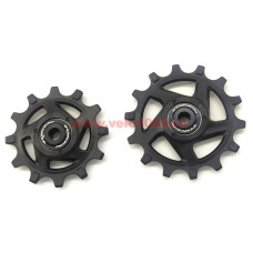 Ролики для суппорта 12T/14T, на 11-12 скор Shimano, на 11 скор Sram, фрезеров AL7075, нерж промподш. Инд уп