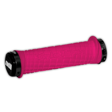 Грипсы 130мм, розовые с 2 чёрными алюм lock-on