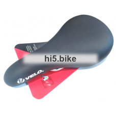 Седло BMX  248x140мм, рельсы Cr-Mo ø7мм, бамперы, чёрное, лого VELO, инд уп.