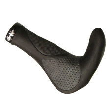 Грипсы 138 мм, анатомические с рогами , 1 грипстоп, черно-серые.